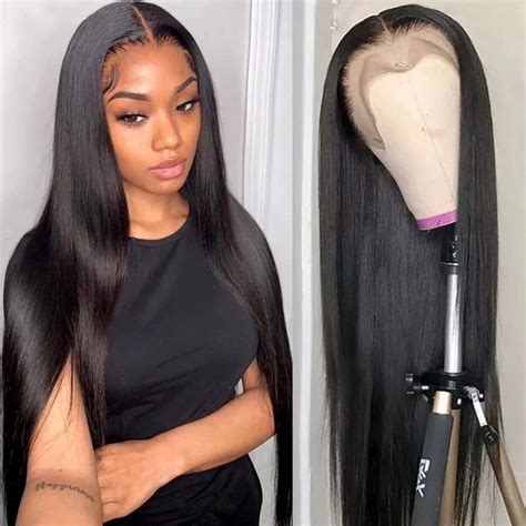 lace front wigs human hair straight|straight lace frontal wig.